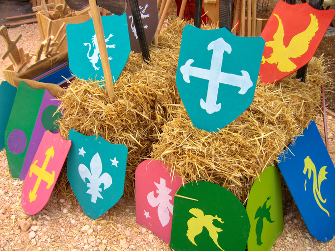 Painted Shield of Arms for Kids