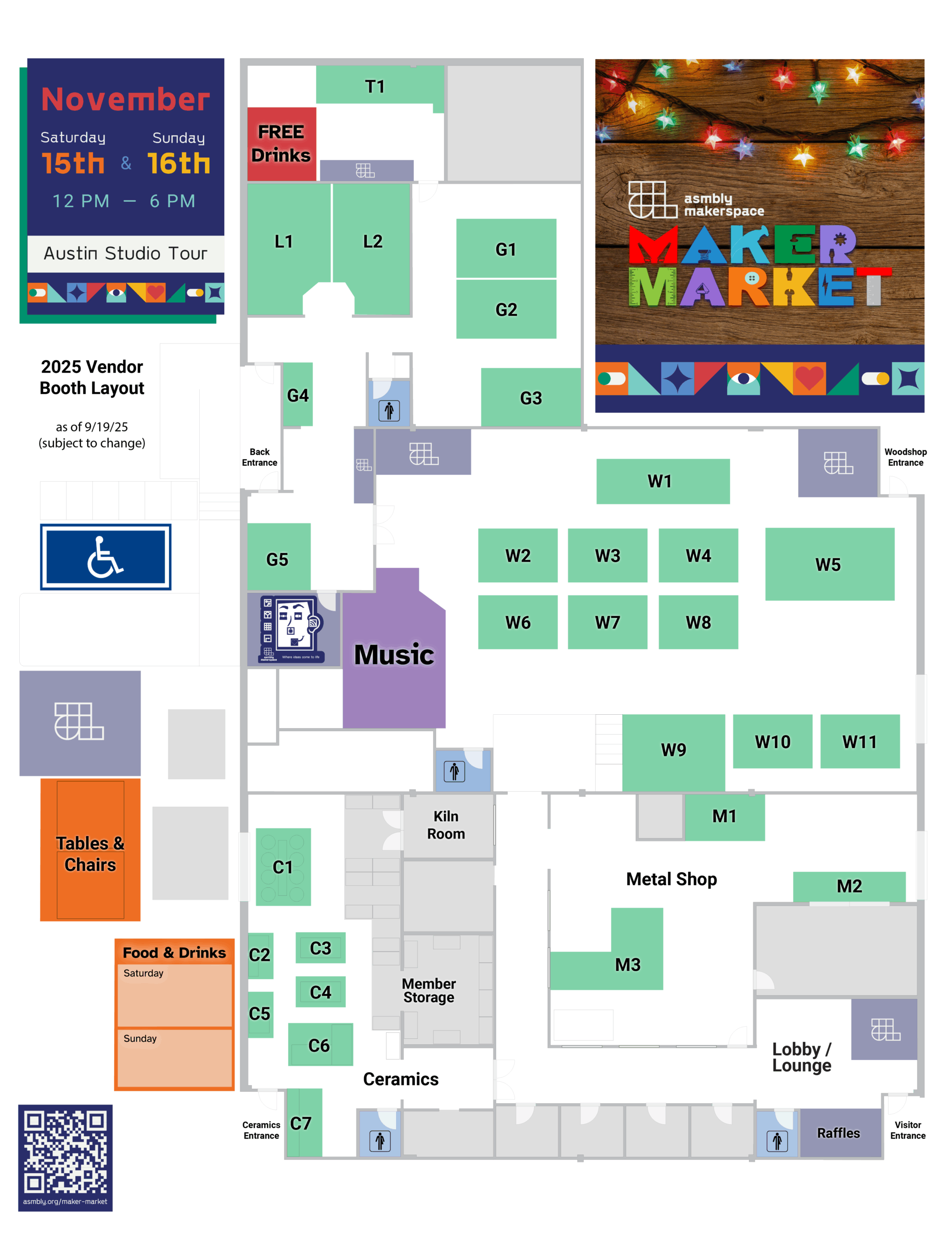 Asmbly Maker Market Vendor Booth Map 2025